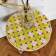 Table d'appoint en scoubidou jaune