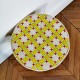 Table d'appoint en scoubidou jaune