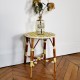 Table d'appoint en scoubidou jaune